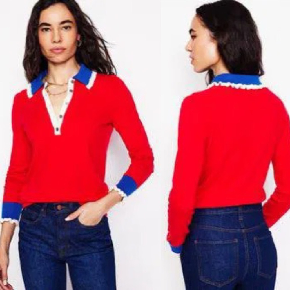Boden Lara Cotton Henley Jumper